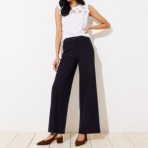NWT Loft High Waist Wide Leg Pants/Trousers, Black, Sz 0
